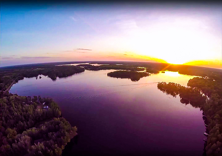 Nokomis Sunset Drone – thumb Lake houses for sale in Oneida County, Wisconsin